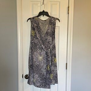 Apt. 9 Black and Yellow Floral Mini Dress